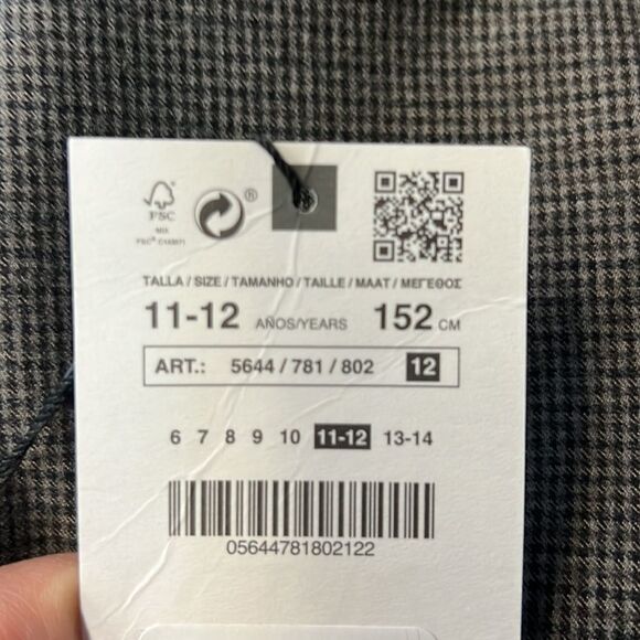 ZARA Kids | Gray | HOUNDSTOOTH PANTS - Picture 6 of 6